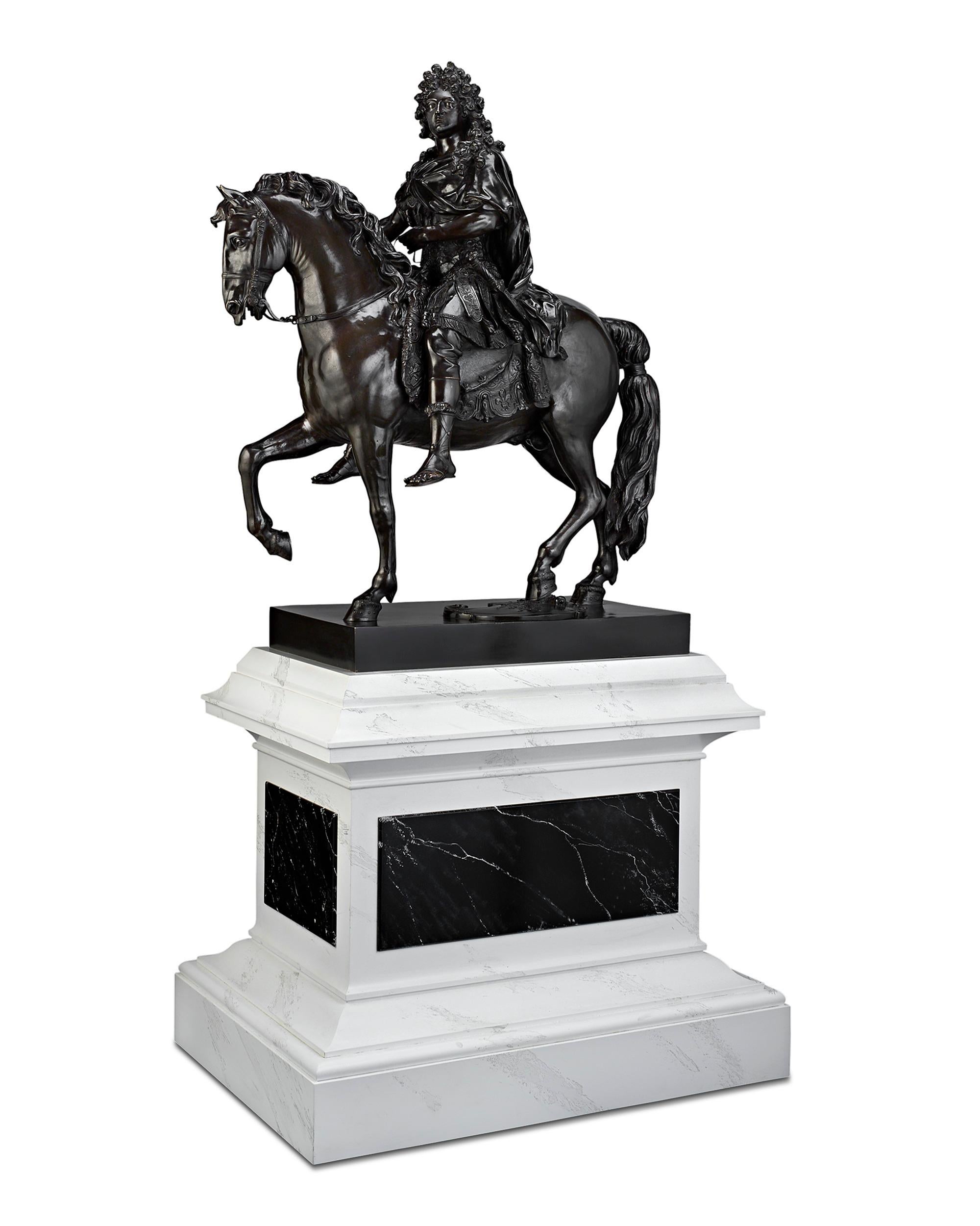 François Girardon Figurative Sculpture - Girardon’s Equestrian Portrait of Louis XIV
