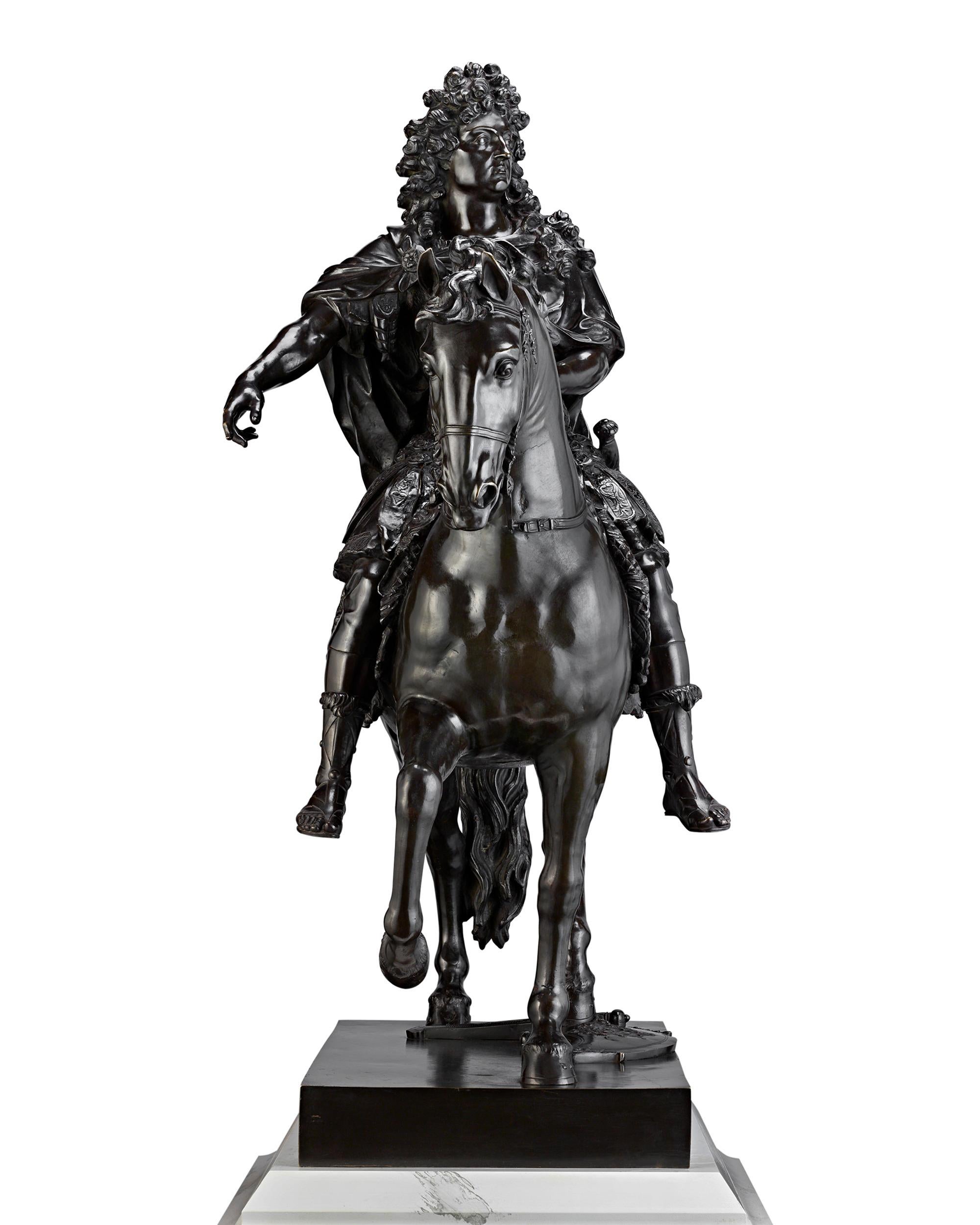 Girardons Reiterporträt von Ludwig XIV. (Sonstige Kunststile), Sculpture, von François Girardon