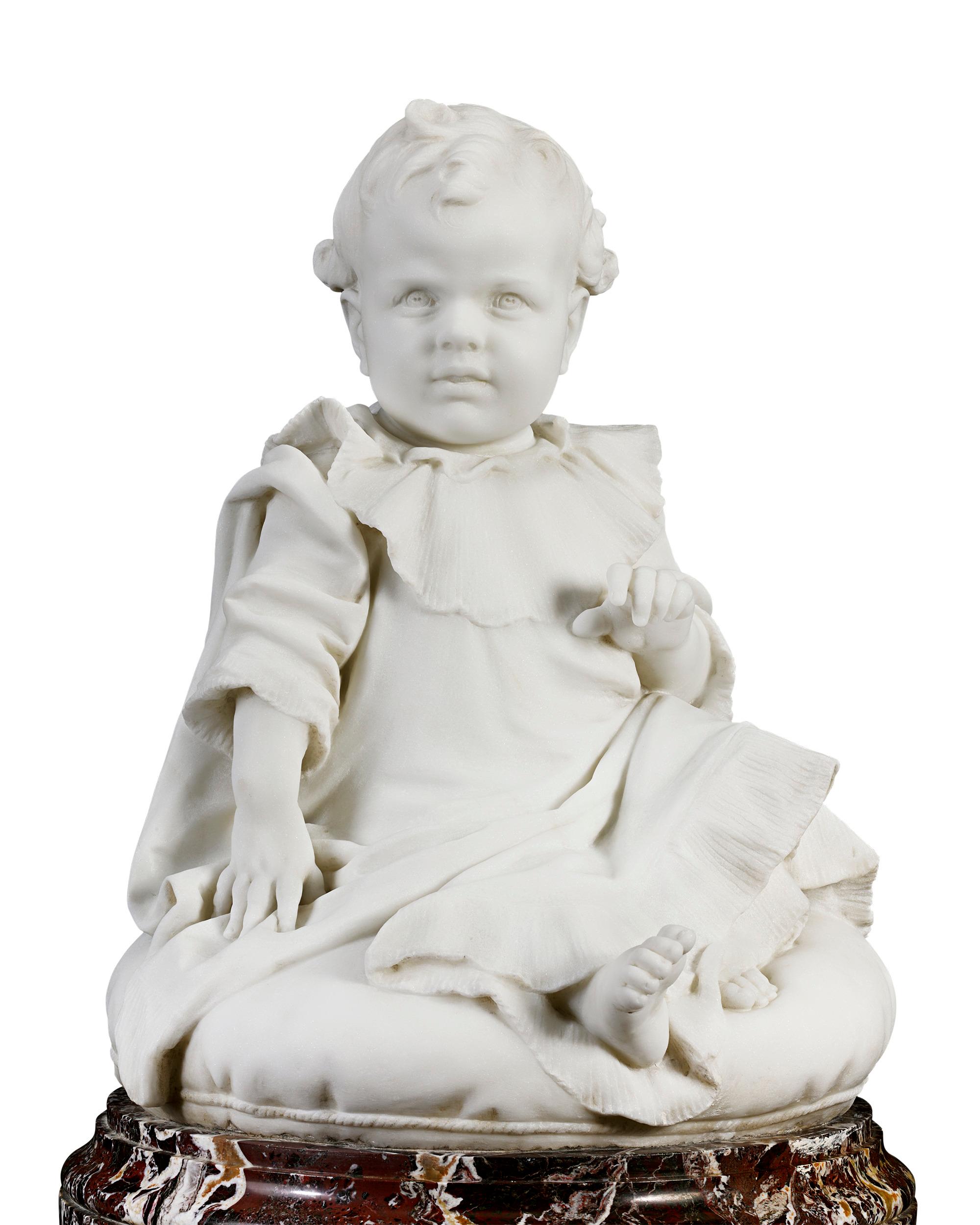 Bambino - Sculpture by Giulio Monteverde