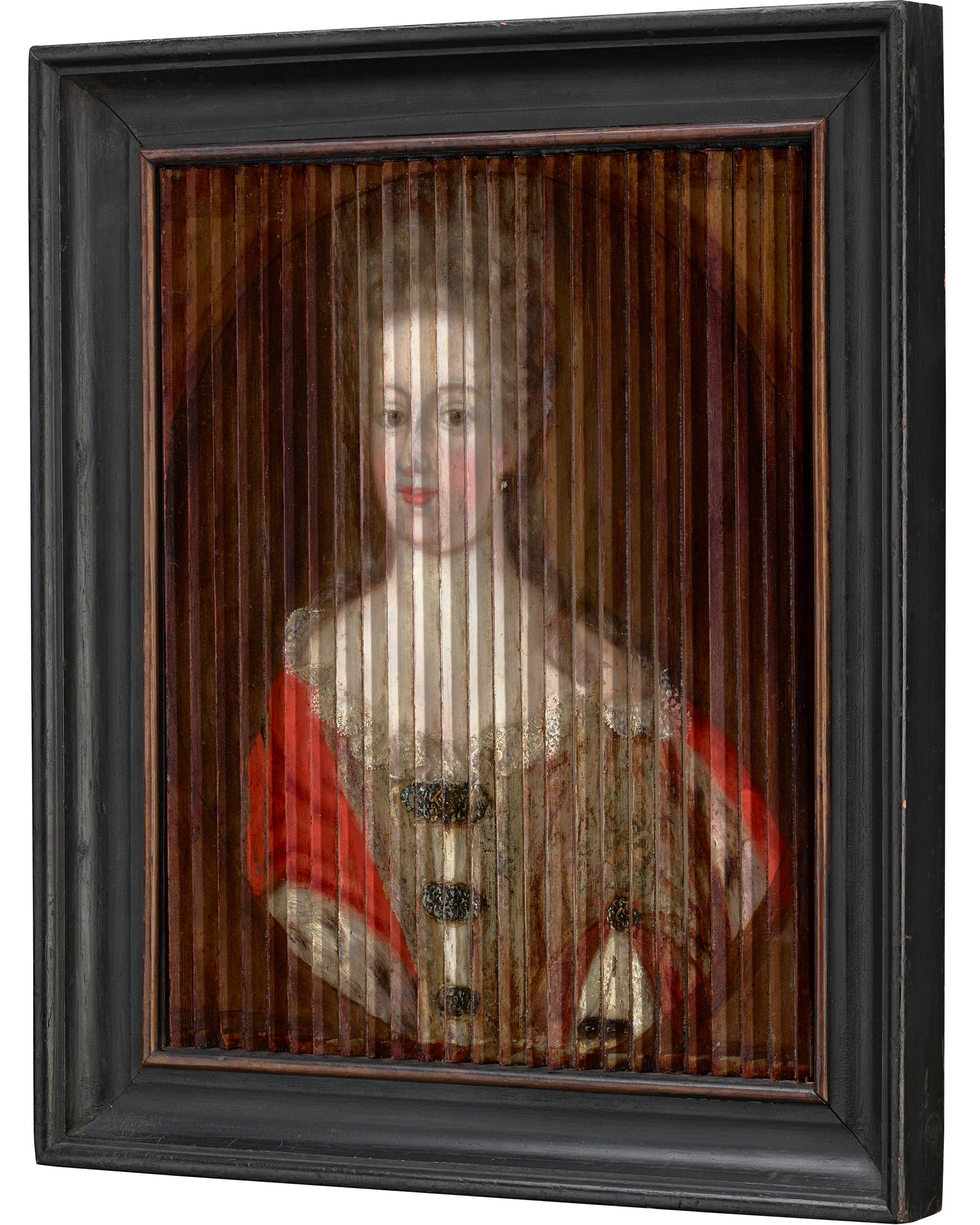 Doble retrato del rey Federico IV y la reina Luisa de Mecklemburgo-Güstrow de D - Portrait Painting Marrón de Gaspar Antoine de Bois-Clair