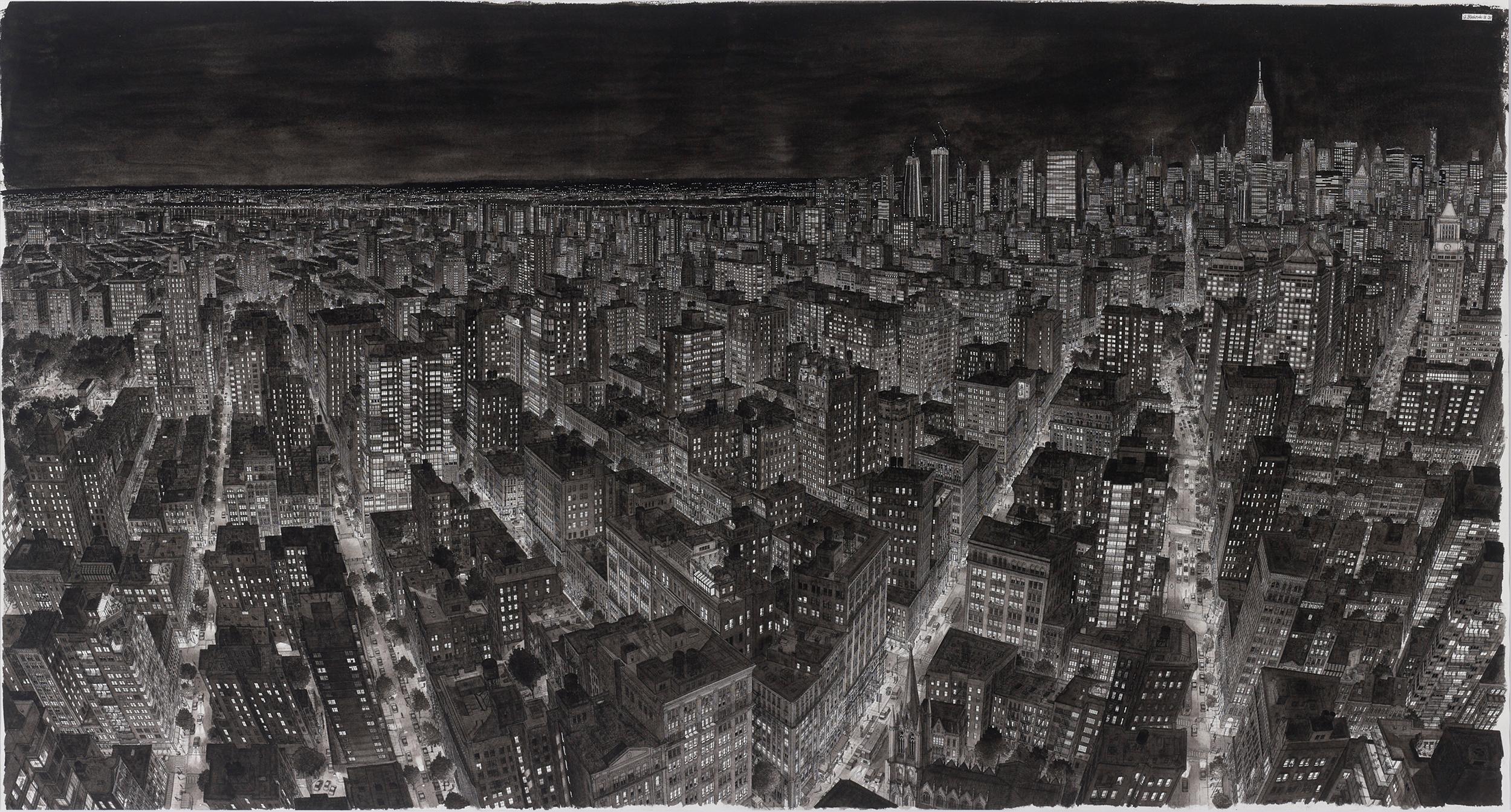 Stefan Bleekrode Landscape Art - Manhattan at Night