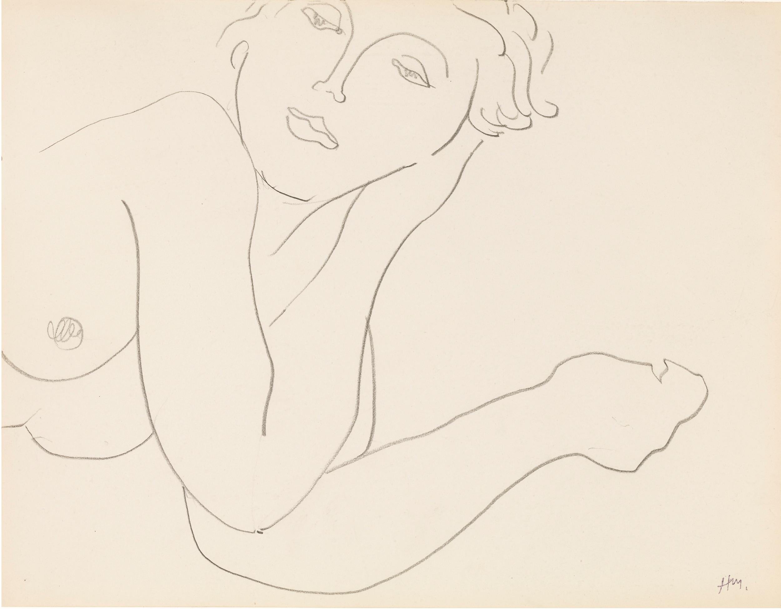 Henri Matisse Nude - Portrait de femme allongée et accoudée (Portrait of a Woman Reclining and Leanin