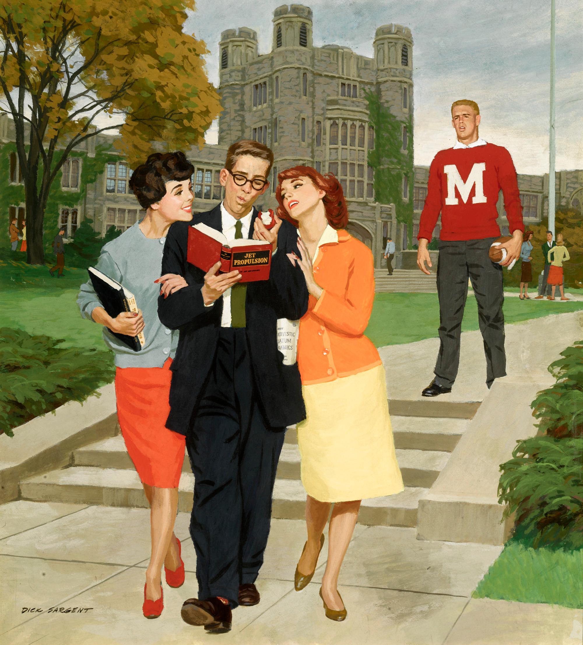 Dick Sargent Figurative Art - Picking Poindexter Saturday Evening Post cover, October 17, 1959