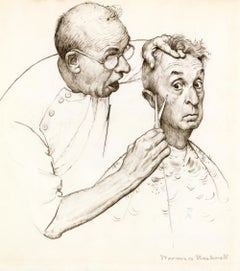 Vintage I Paint the Candidates (Norman Rockwell at the Barber)