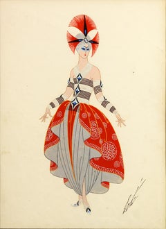 Vintage Costume Oriental by Erté