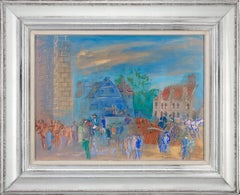 Le jour au marche, Place de l'Abbaye a Preuilly-sur-Claise