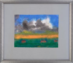 Marschlandschaft (mit drei Hausern) von Emil Nolde