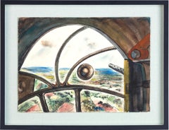 From a Flying Fortress over England by Peter Hurd