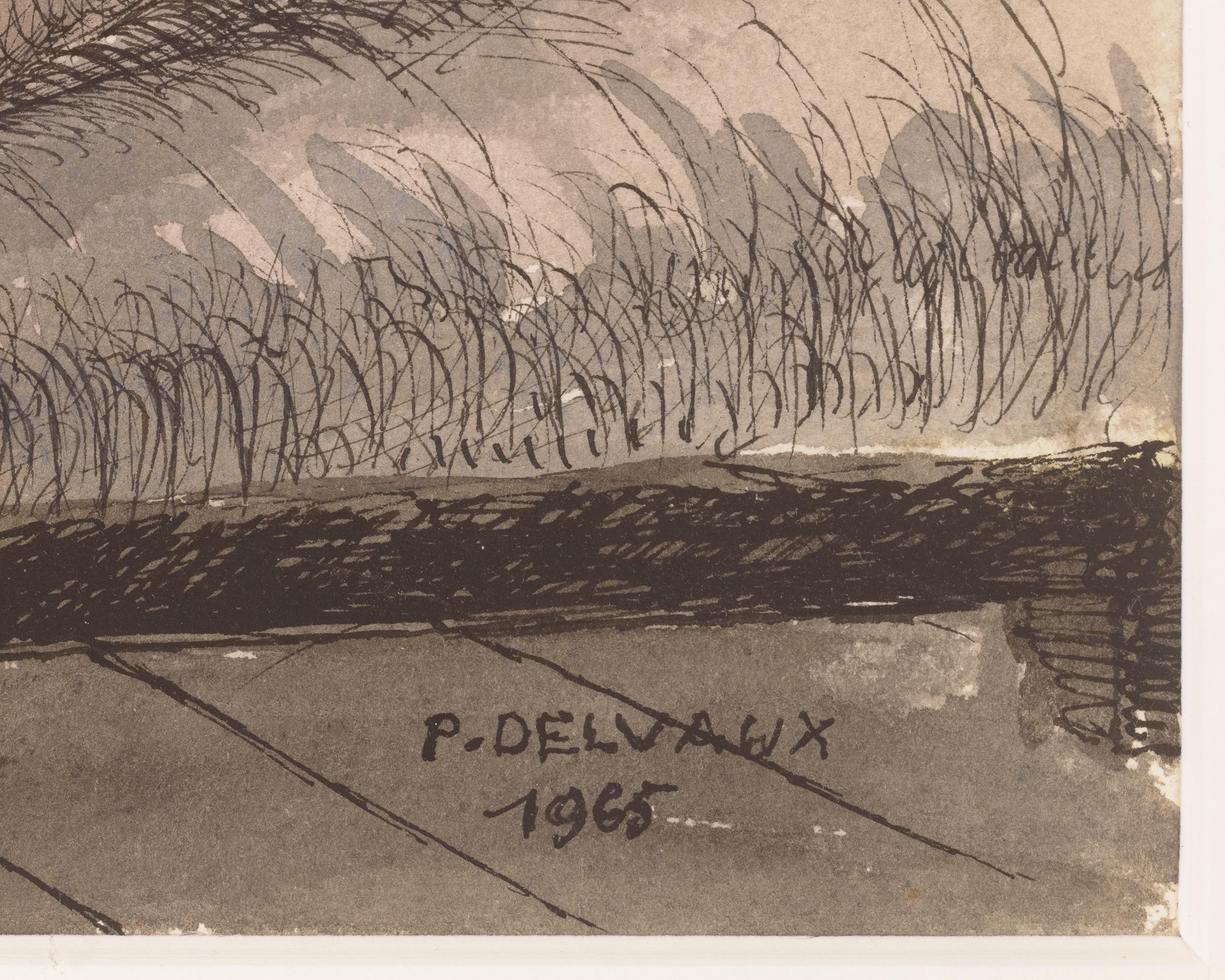 Etude pour L'Acropole - Post-impressionnisme Art par Paul Delvaux