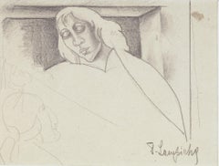 Eine Frau in einem Rahmen von Tamara De Lempicka