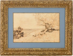 View of La Crau with Tree in the Foreground by Vincent van Gogh