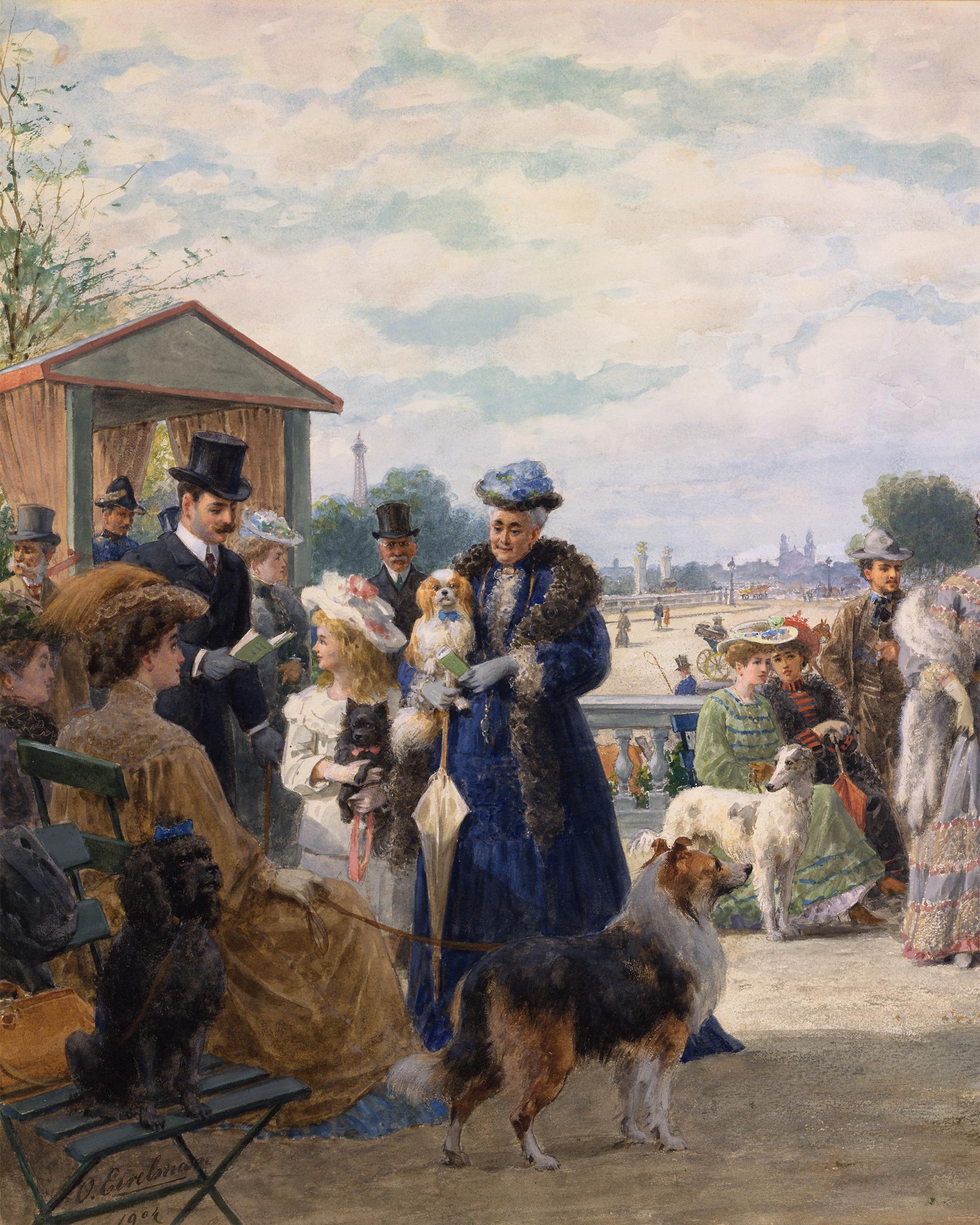 Concours de Chiens au Promenade by Otto Eerelman For Sale 1