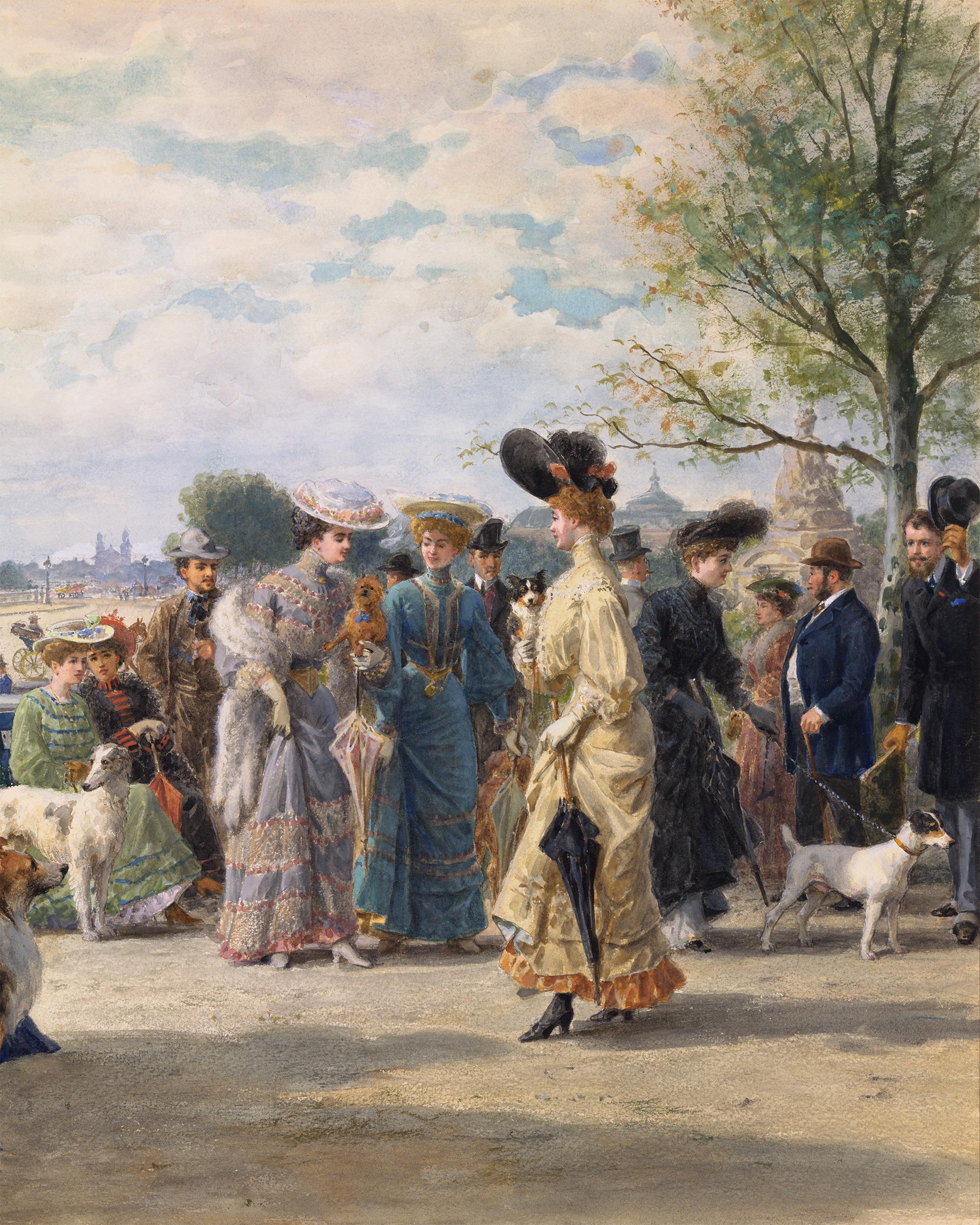 Concours de Chiens au Promenade by Otto Eerelman For Sale 4