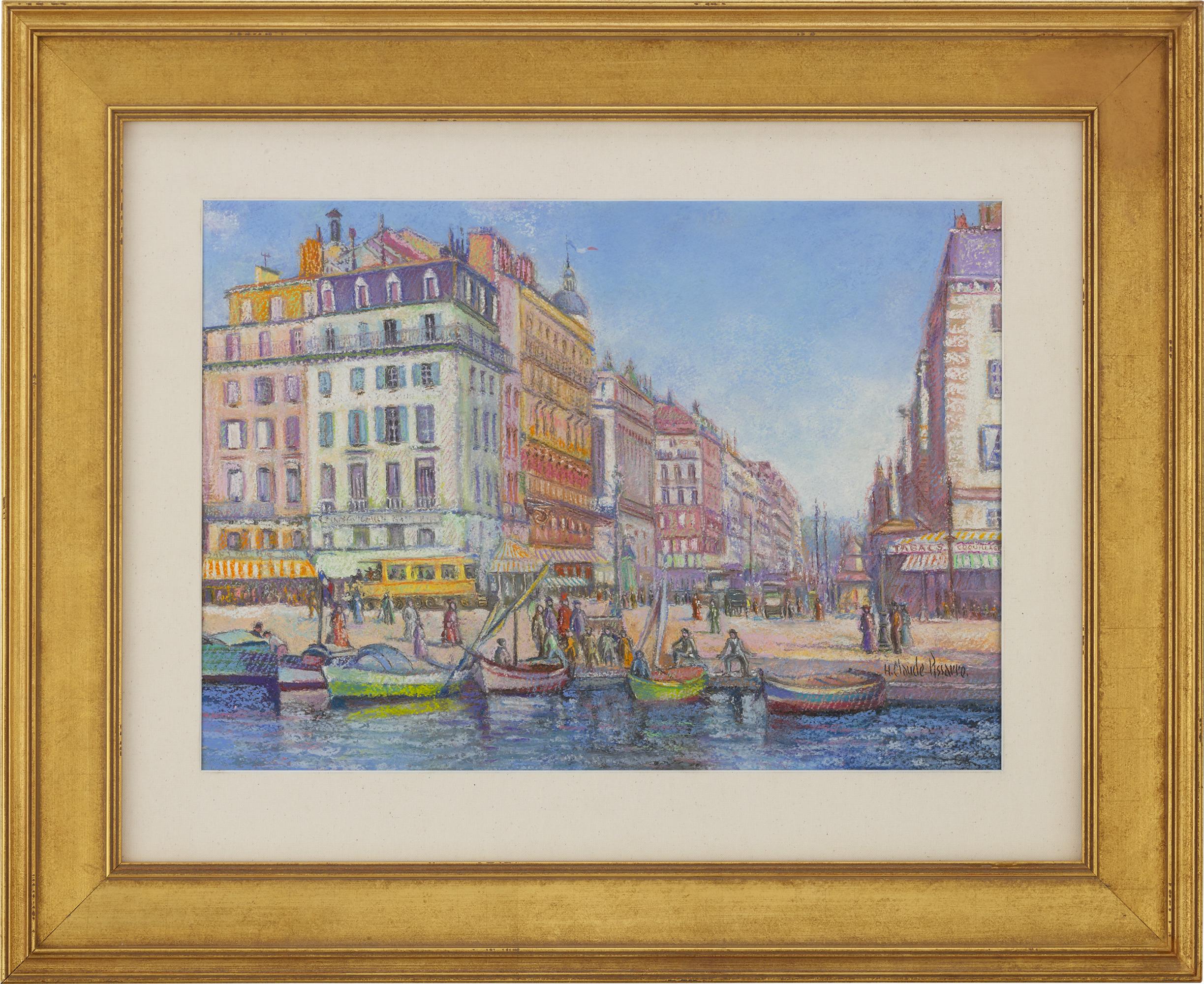 Marseille La Cannebière by H. Claude Pissarro - Art by Hughes Claude Pissarro