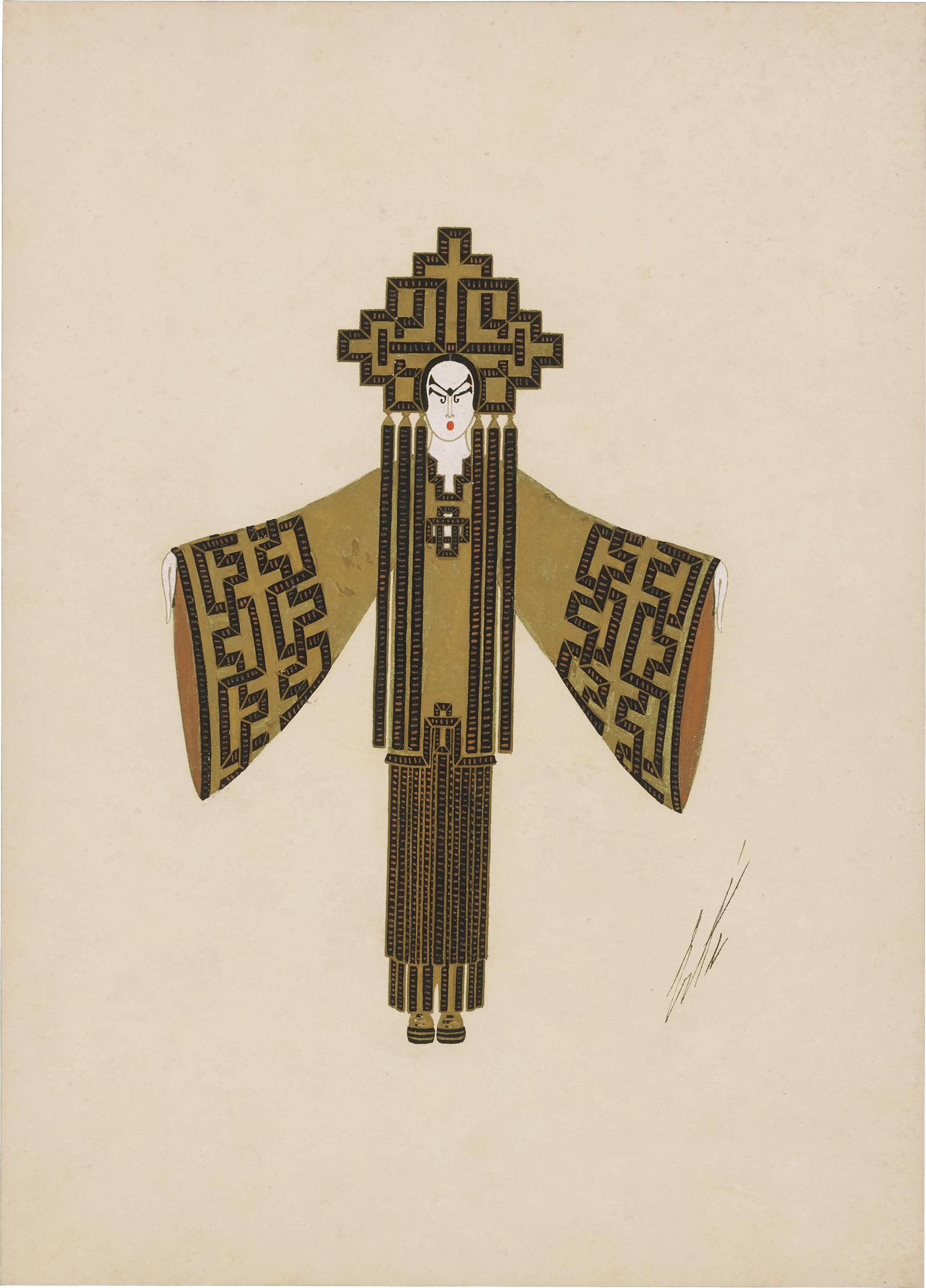 Les Bambous by Erté - Painting by Erte - Romain de Tirtoff