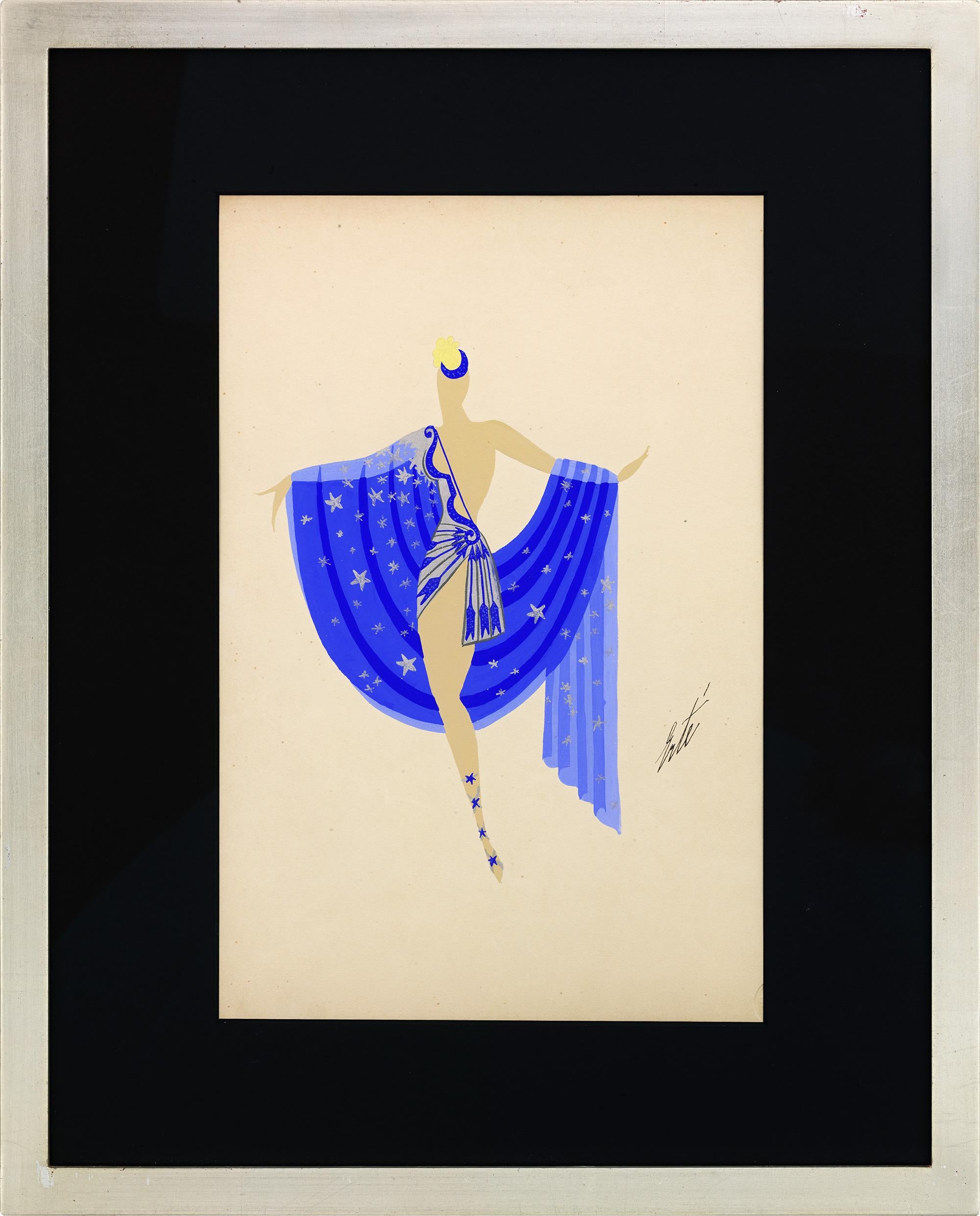 Erté (Romain de Tirtoff)
1892-1990  Russian-French

Arthémis

Signed “Erté” (lower right)
Inscribed No. 4.8 (en verso)
Gouache on paper

This original gouache from the creative mind of Erté entitled Arthémis embodies the Art Deco glamour for which