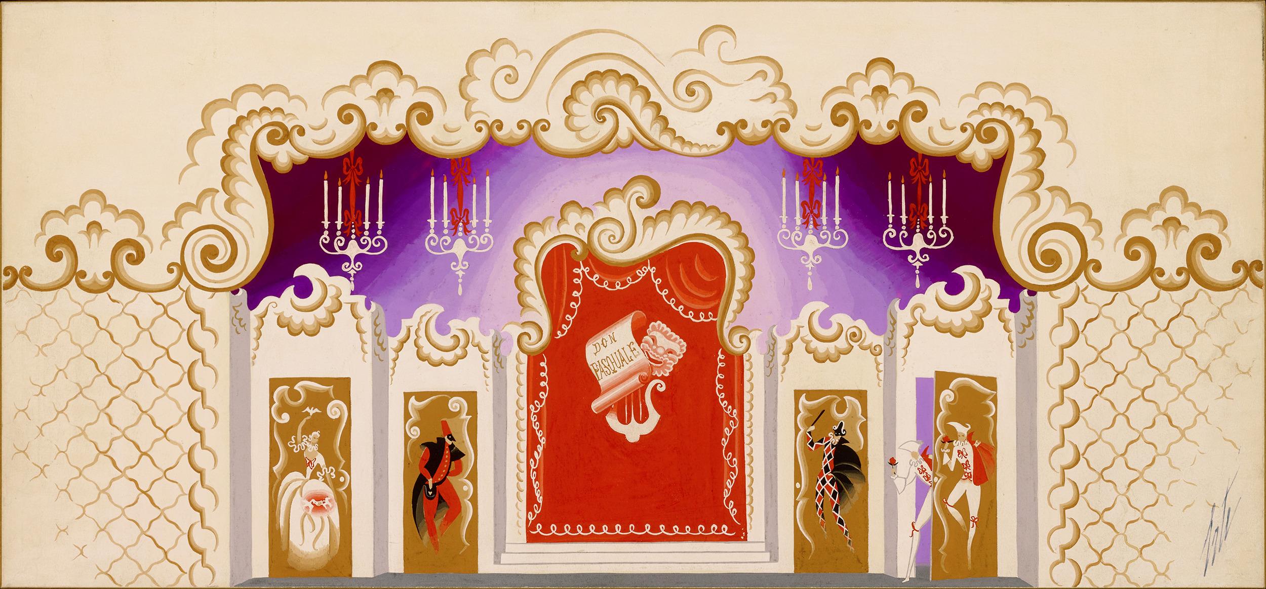 Erté (Romain de Tirtoff)
1892-1990  Ruso-francés

Etude de décor (Estudio de decoración)

Firmado 