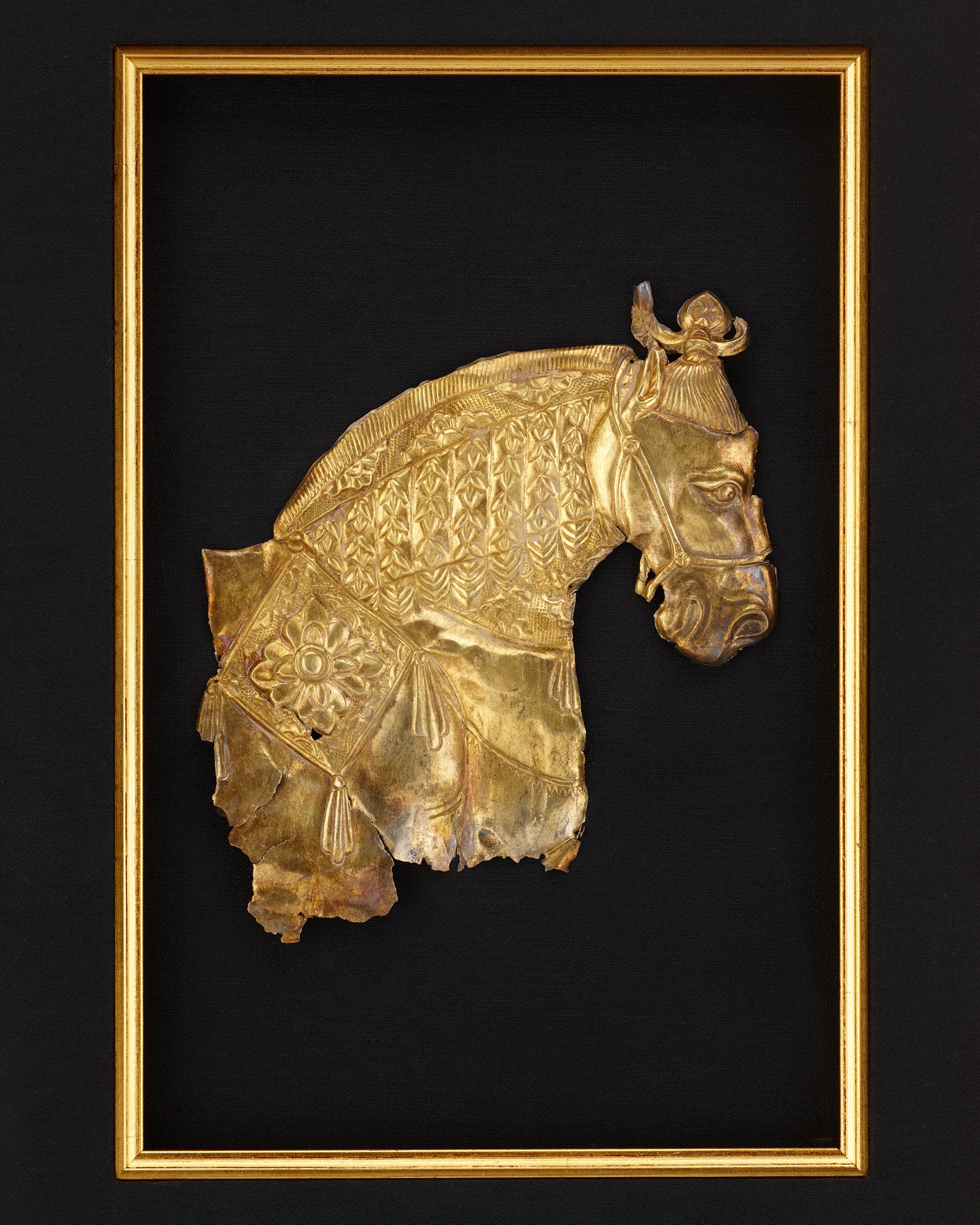 Gold Tang China Horse Head - Other Art Style Art by Unknown