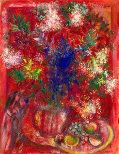 Les Fleurs Rouges By Marc Chagall