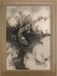 Painting With Dragon In Cloud By Morihiro Hosokawa