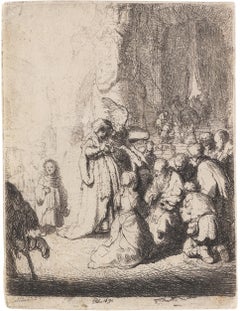 Antique The Presentation In The Temple With The Angel By Rembrandt Van Rijn