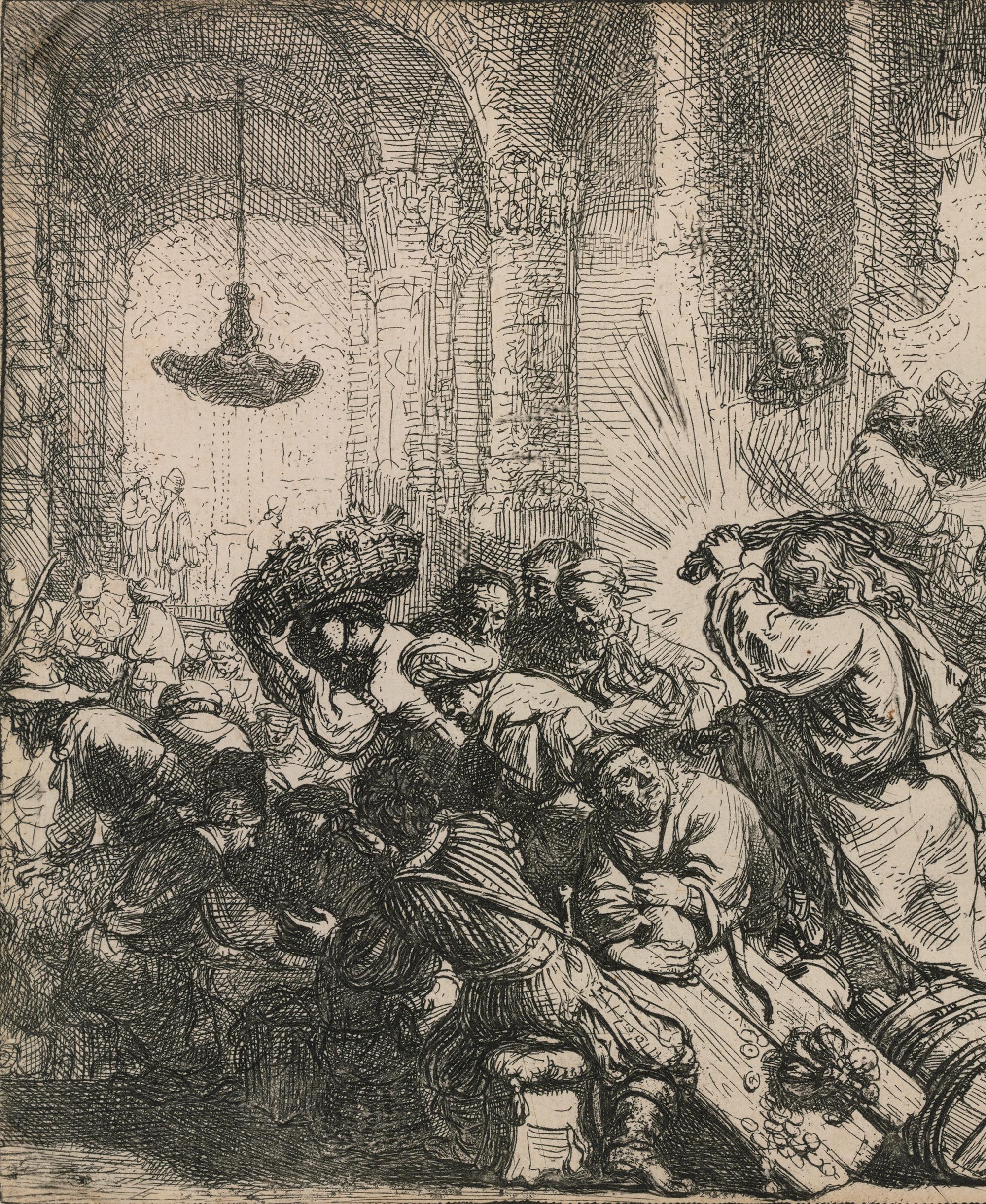Christ Driving The Money Changers From The Temple By Rembrandt Van Rijn - Old Masters Art by Rembrandt van Rijn