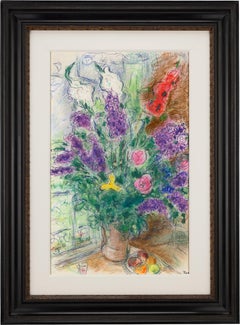 Grand Bouquet Et Fruits Devant La Fenêtre À Paris Von Marc Chagall