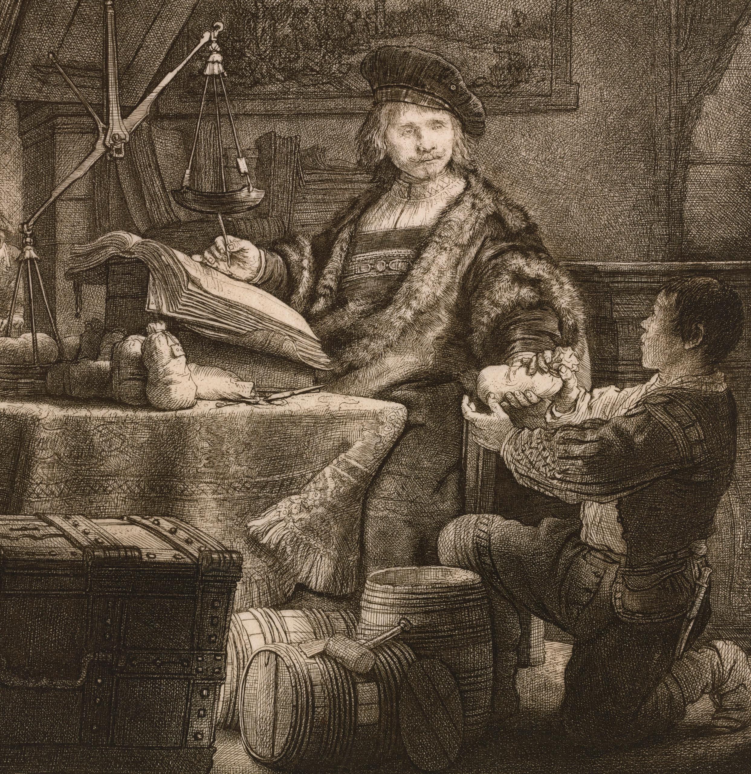 Jan Uytenbogaert, der Goldgewichter von Rembrandt van Rijn 2