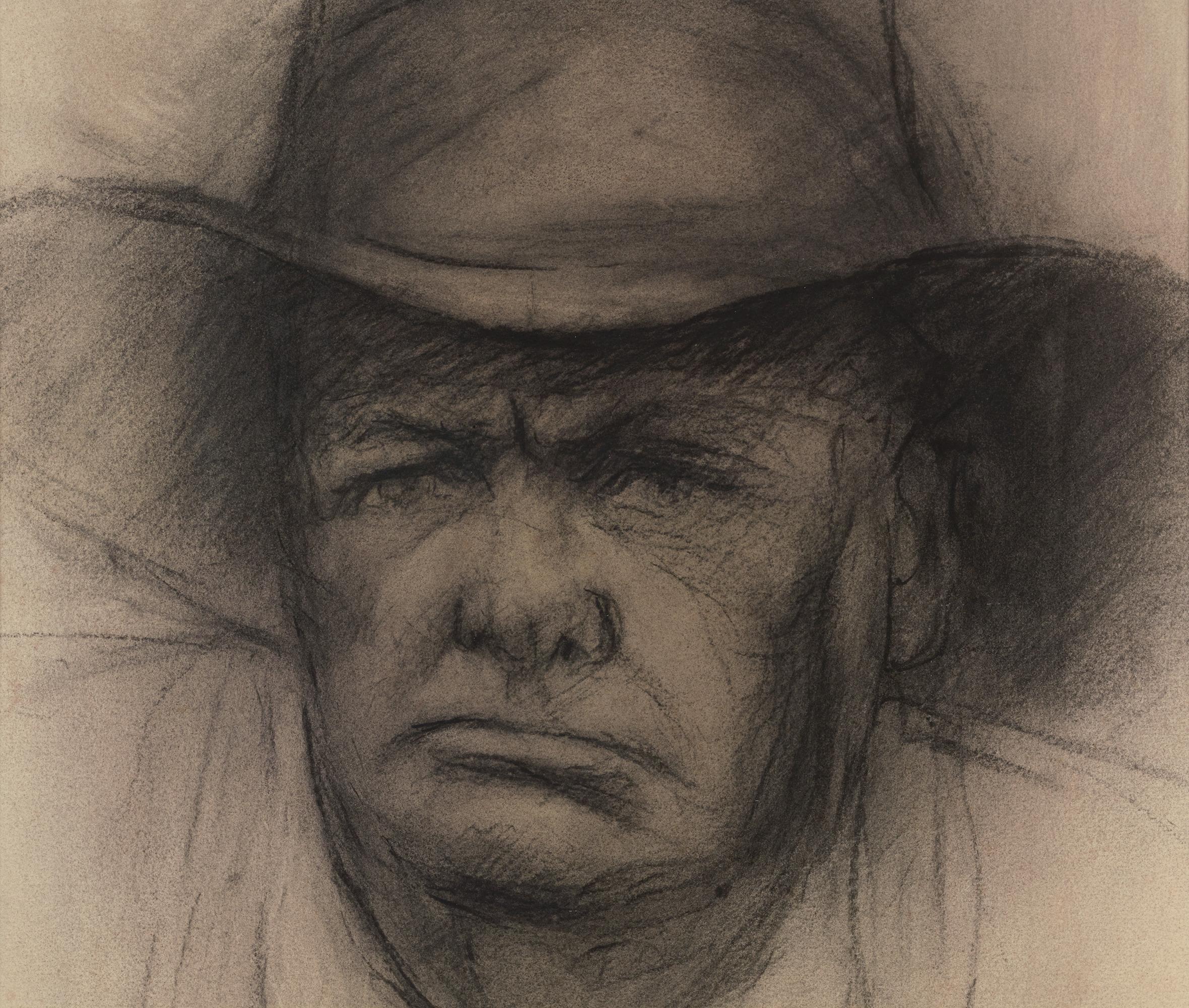 Retrato a carboncillo de Sir Winston Churchill, circa 1935 - Art Realista de Unknown