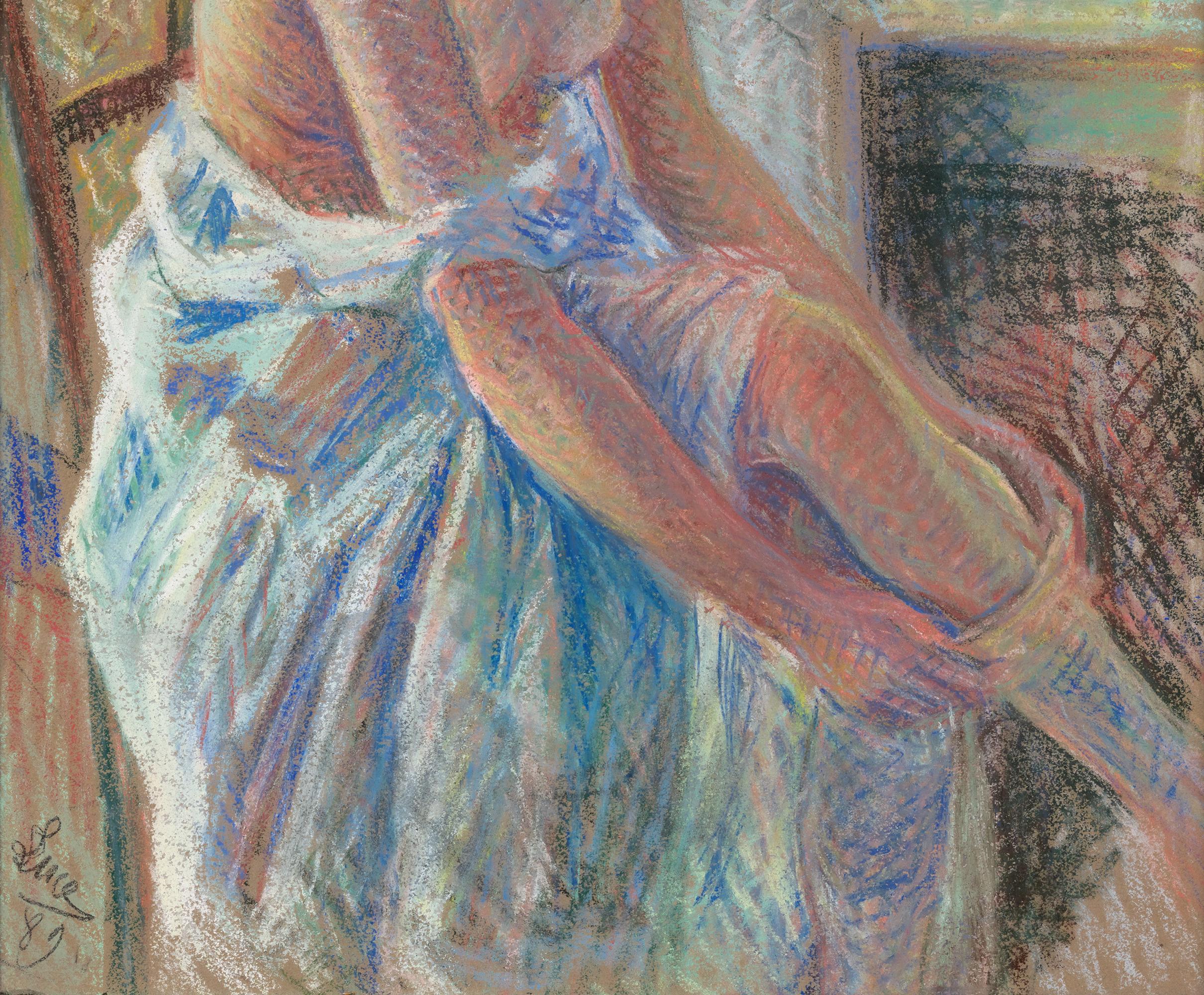 Femme mettant ses bas by Maximilien Luce For Sale 3