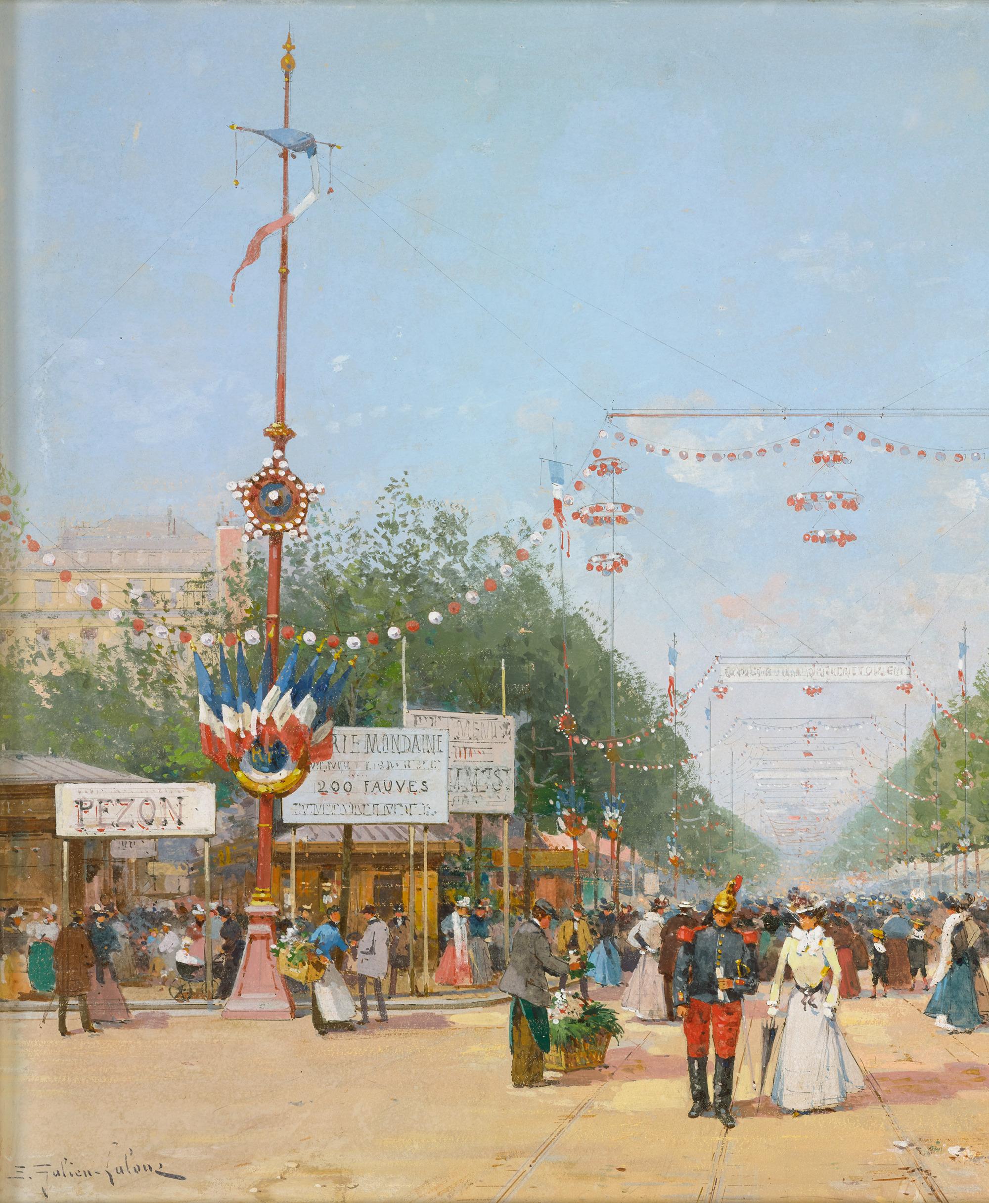 Fiesta de Neuilly de Eugène Galien-Laloue - Art Académico de Eugene Galien-Laloue