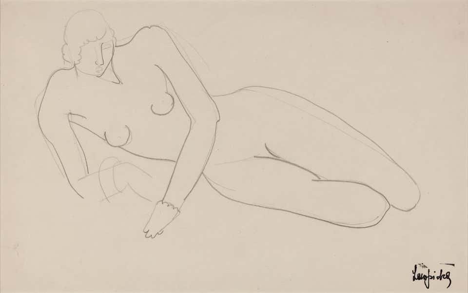 Nu allongé avec bracelet by Tamara de Lempicka