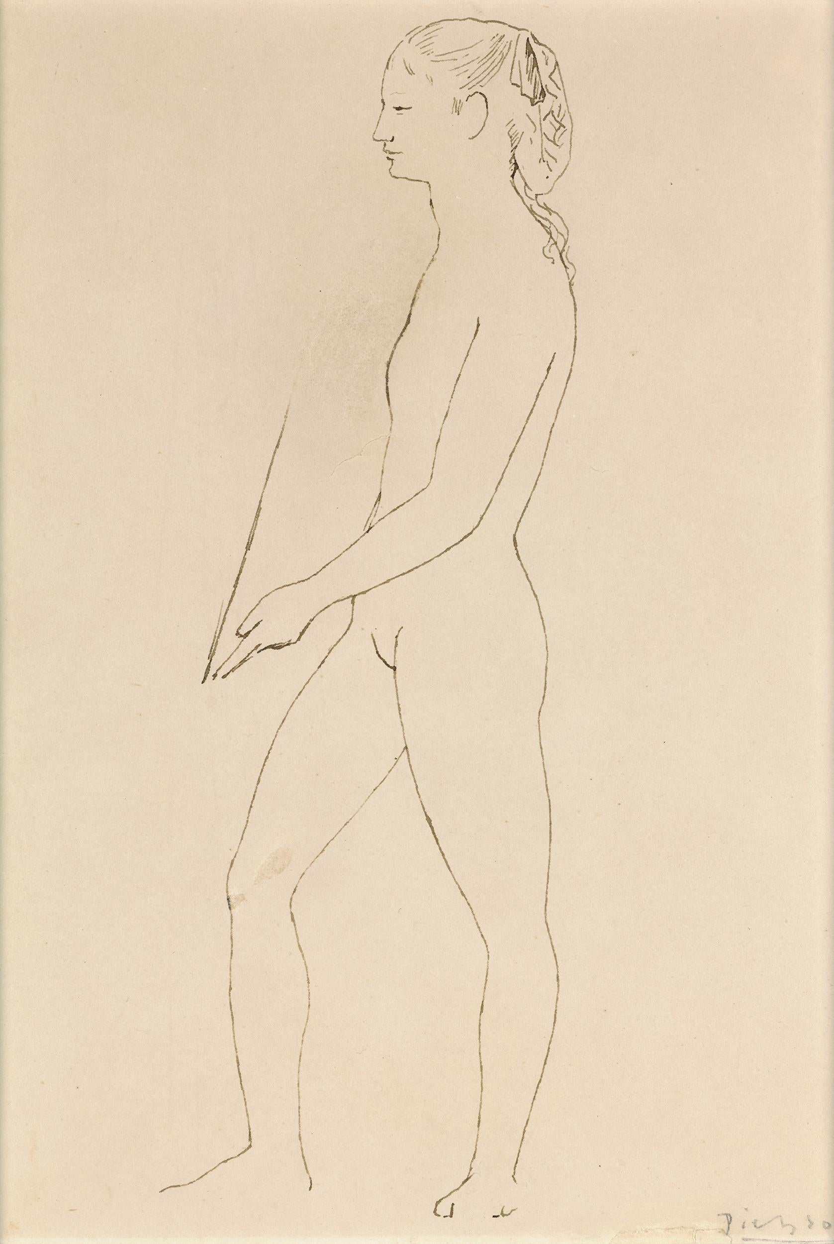 Nu tenant un miroir von Pablo Picasso