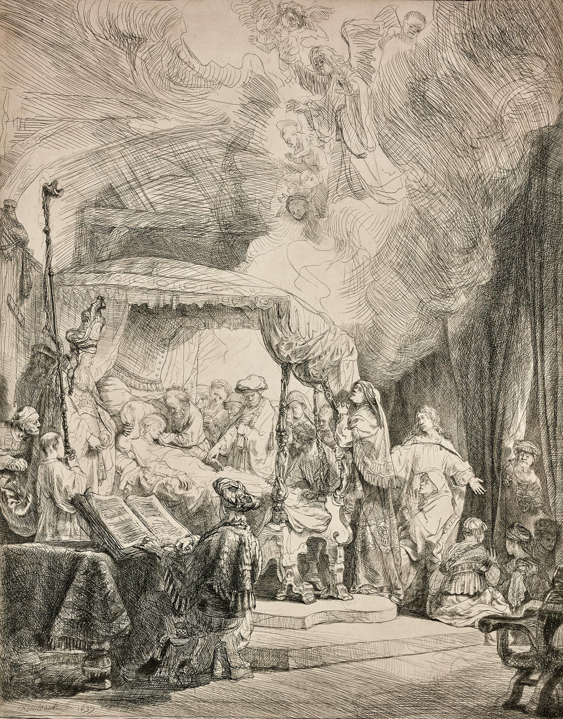 La mort de la Vierge par Rembrandt van Rijn