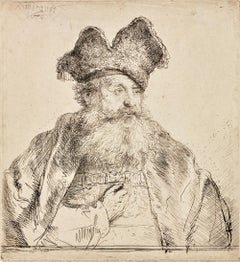 Antique Man with Divided Cap by Rembrandt van Rijn