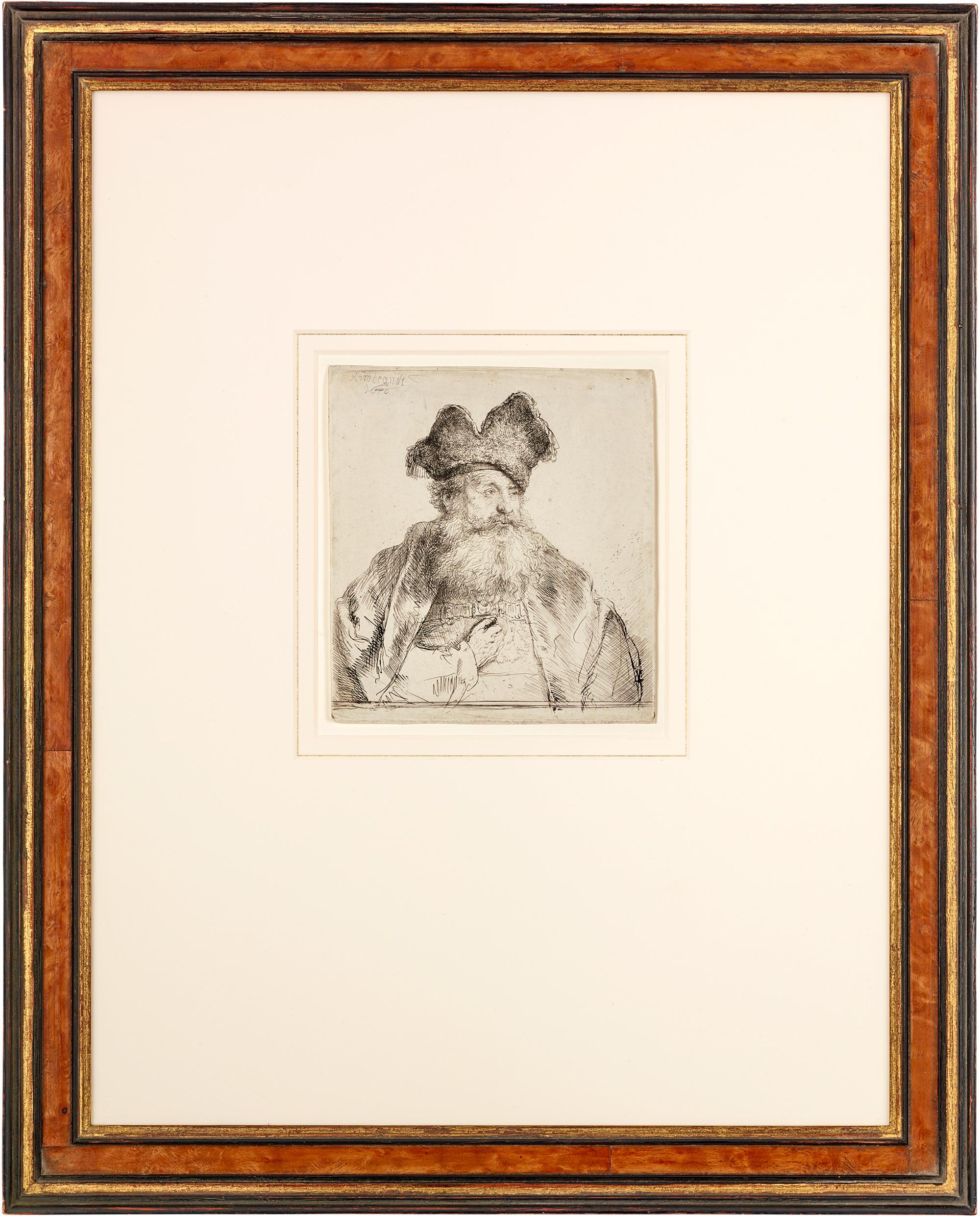 Man with Divided Cap by Rembrandt van Rijn For Sale 1