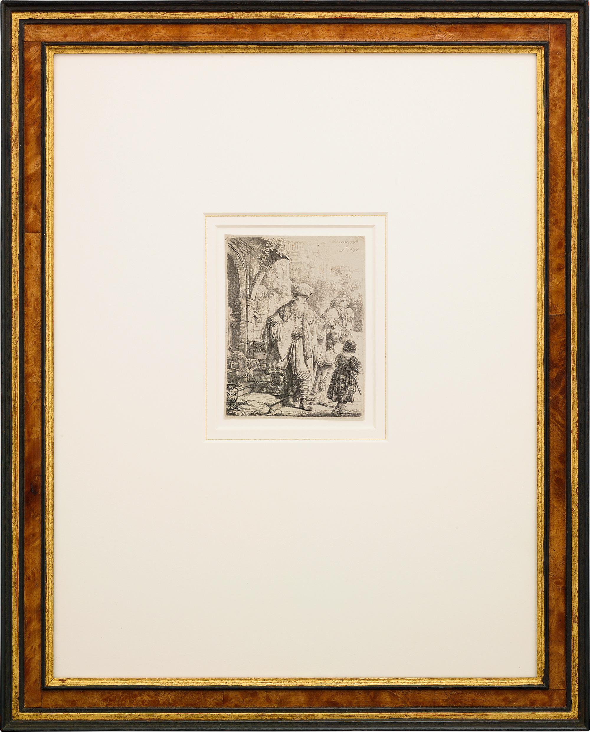 Abraham Casting Out Hagar and Ishmael by Rembrandt van Rijn For Sale 1