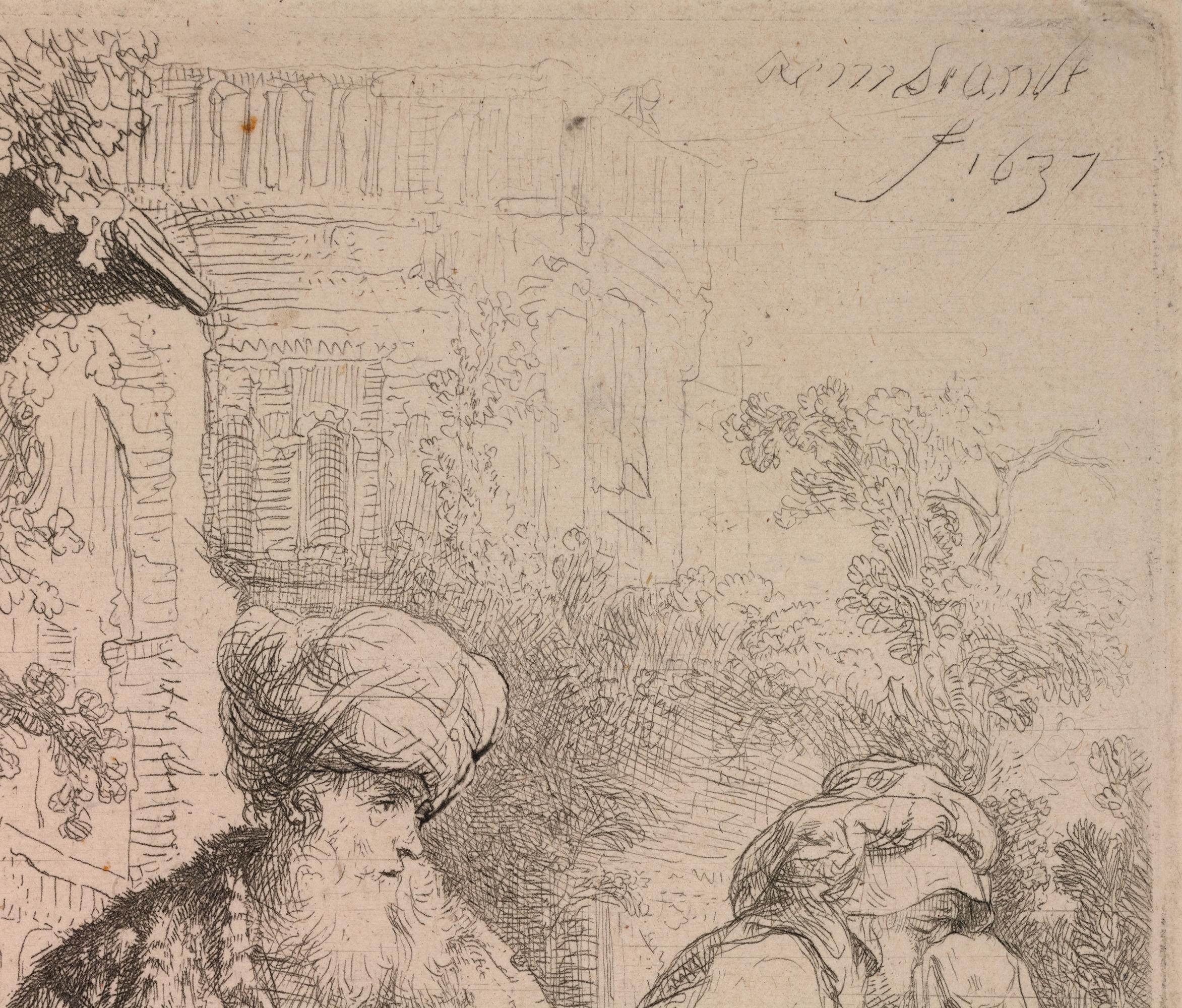 Abraham Casting Out Hagar and Ishmael by Rembrandt van Rijn For Sale 3