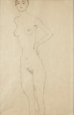 Standing Female Nude by Gustav Klimt