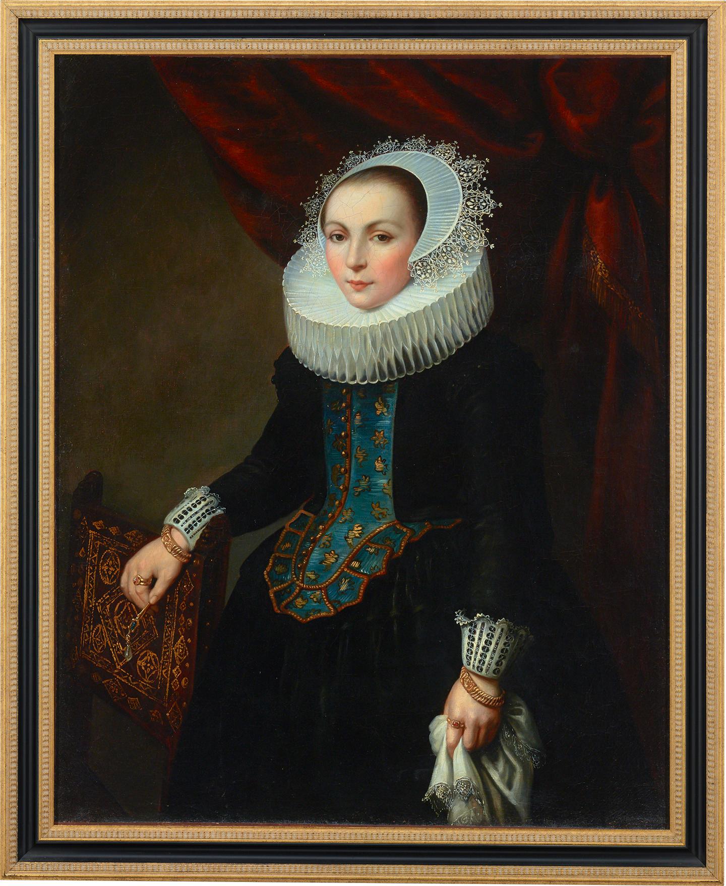 Dutch School Portrait of a Lady - Painting by Unknown