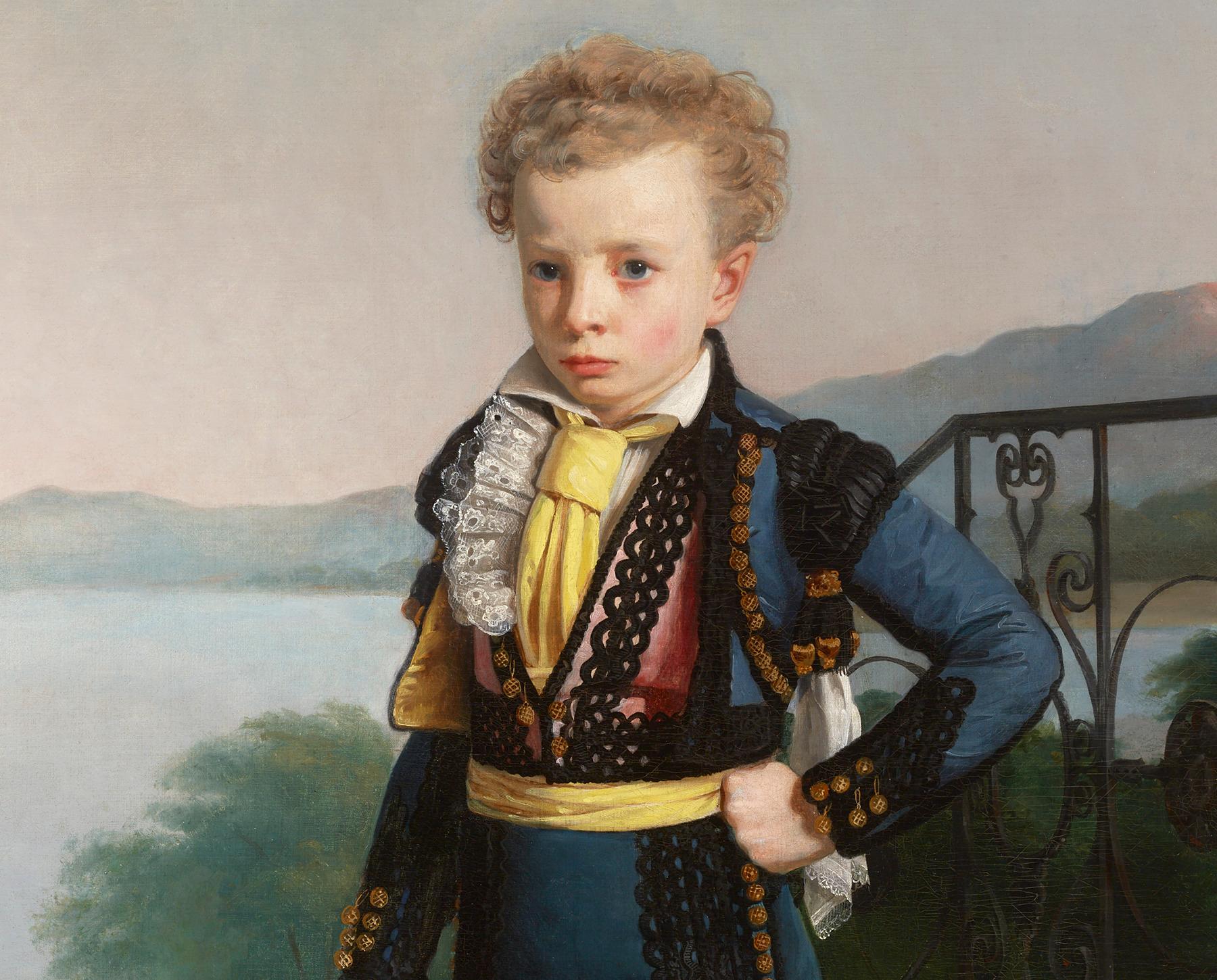 Portrait de Napoléon II - Académique Painting par Attributed to Johann Peter Krafft