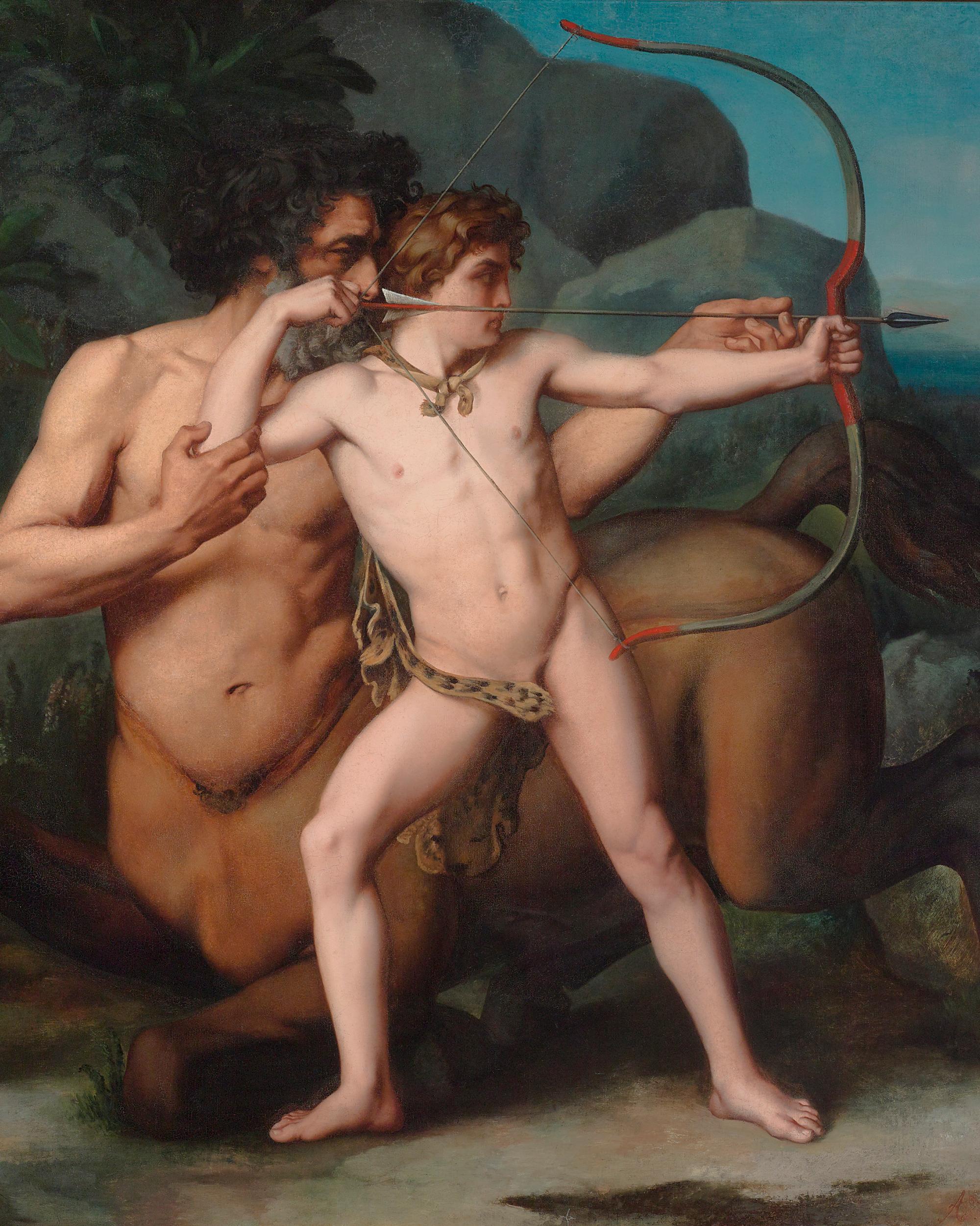  Die Erziehung von Achilles von Auguste-Clment Chrtien (Akademisch), Painting, von Auguste-Clément Chrétien