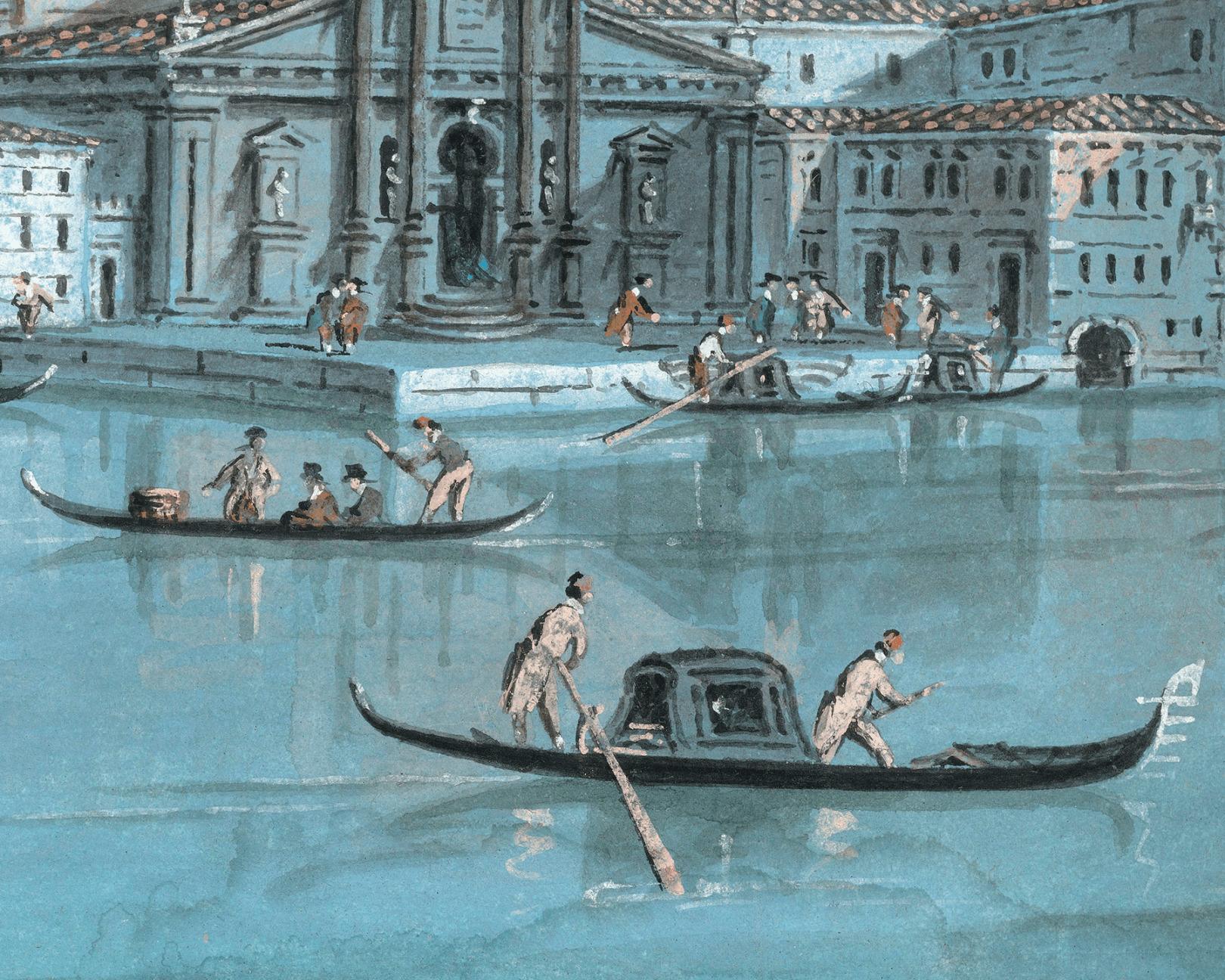Ansicht von San Giorgio Maggiore (Blau), Landscape Art, von Giacomo Guardi 