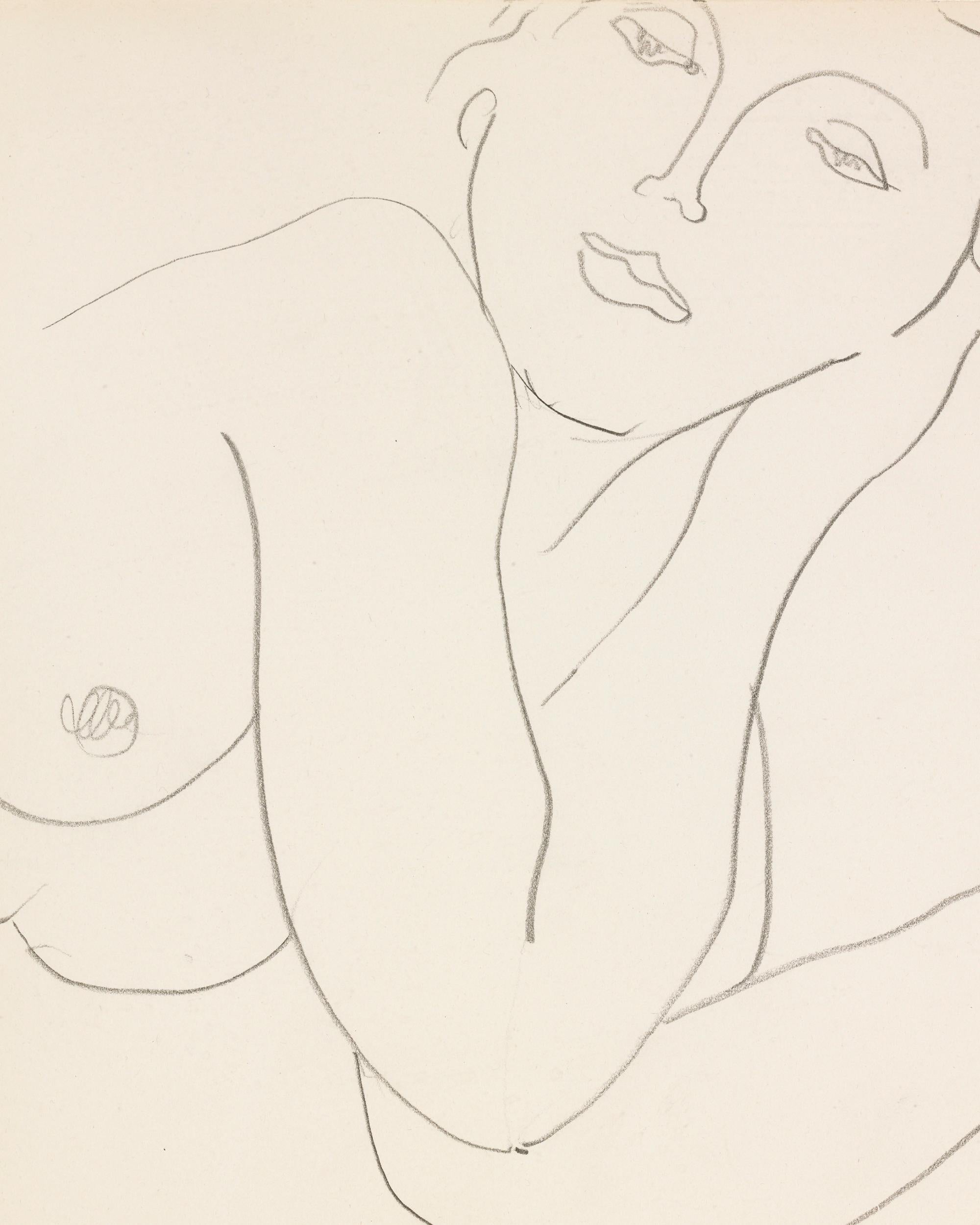 draftsman drawing a reclining nude