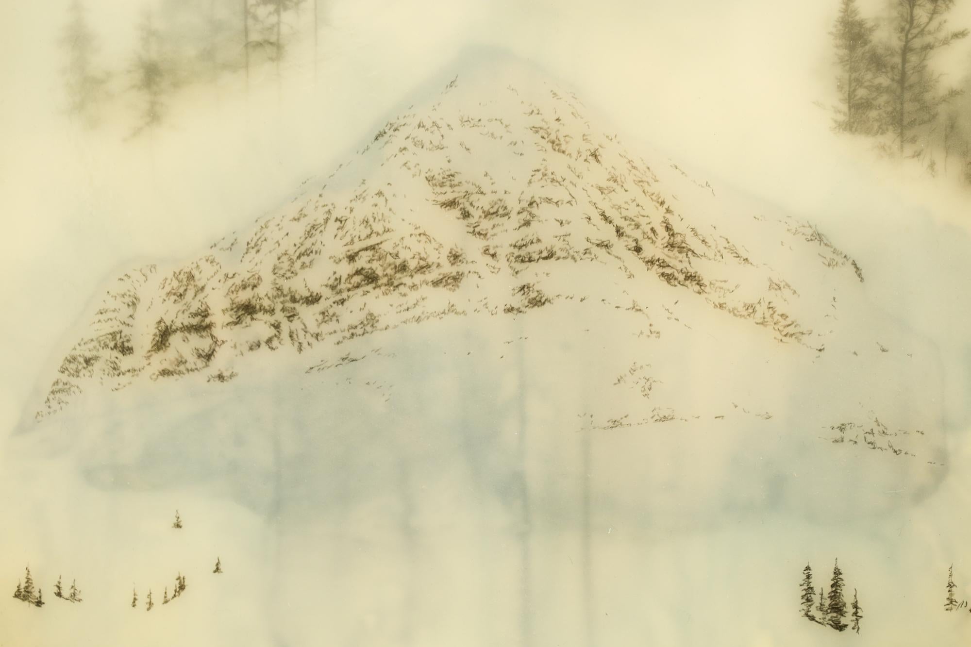 Blue Mtn II - Contemporary Painting by Brooks Salzwedel