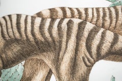 Thylacines with Prickly Pear Cacti