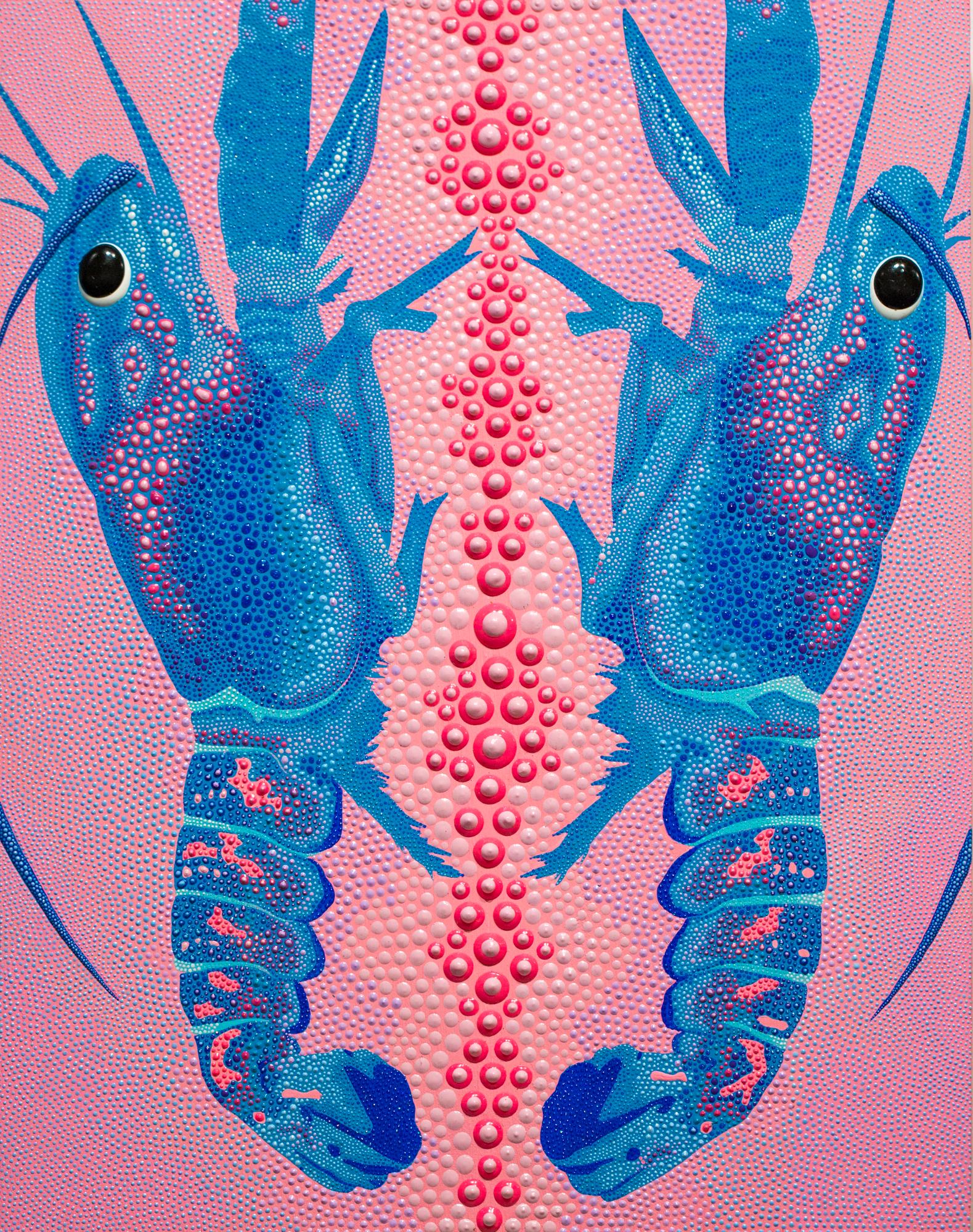 PJ Linden Animal Painting - Cotton Candy Crayfish