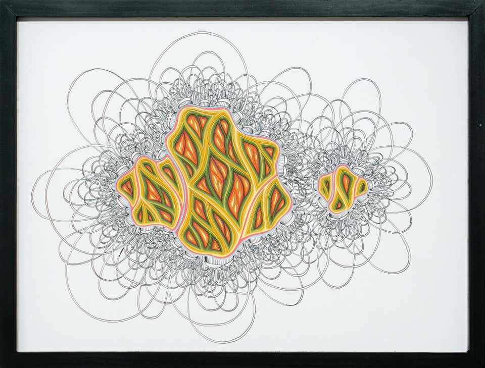 Antonin Anzil - Grey 2 - intricate grey 3D abstract geometric drypoint ...