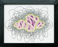 "Double Diddle Phlebotomy Movement #5" drawing and layered paper sculpture