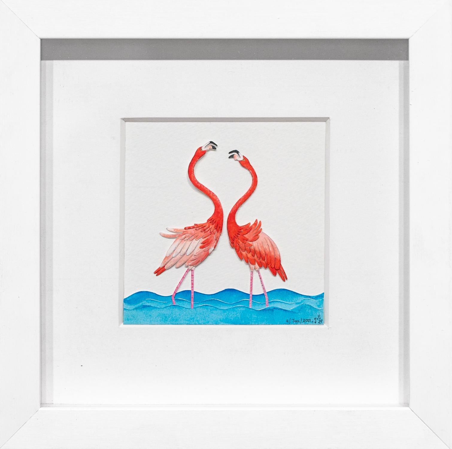 Nayan and Venus Animal Painting - American Flamingo